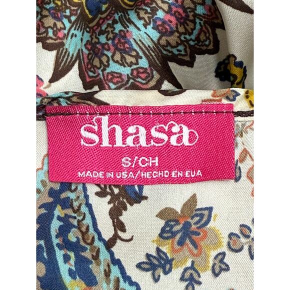 ❌SOLD❌Vintage SHASA USA paisley floral batwing mini dress - Picture 2 of 7